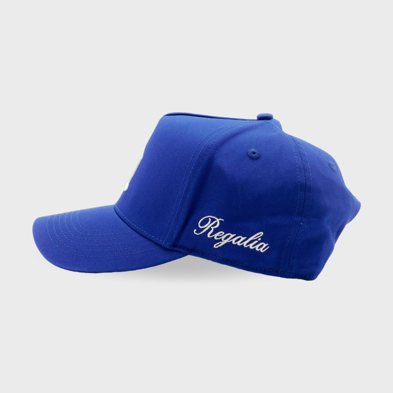 structured Memphis snapback blue cotton twill
